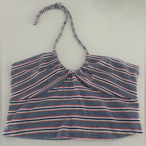 Aeropostale Stripe Halter Top - Picture 2 of 10